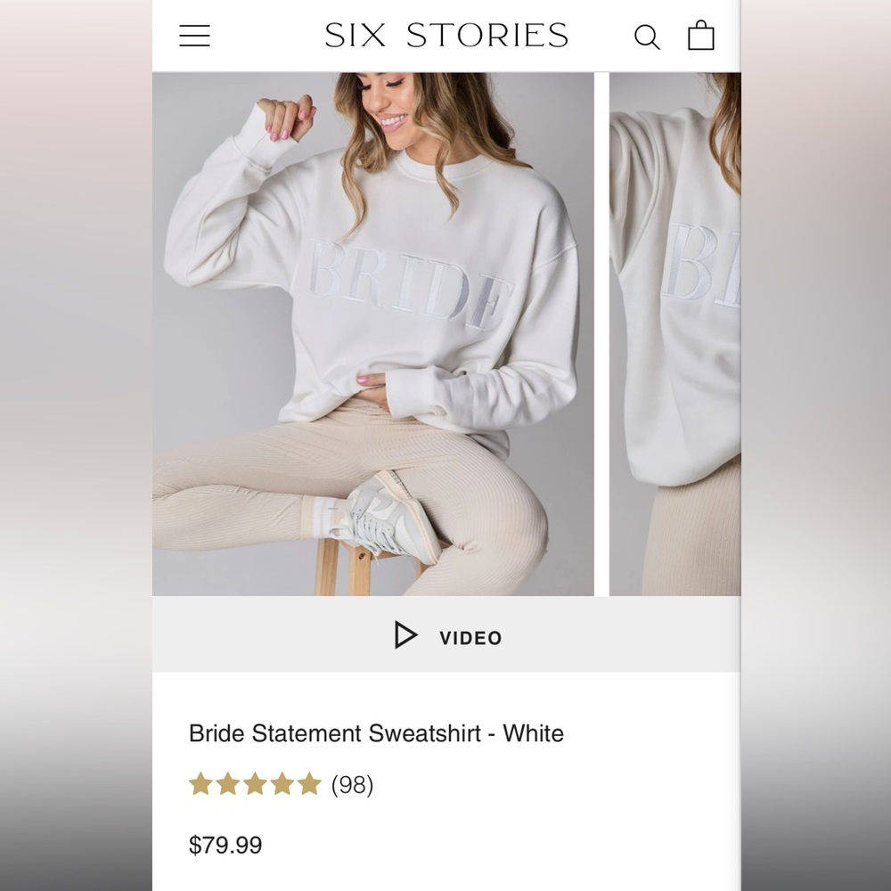 NWT Bride Crew Neck Sweater- still in bag Never worn